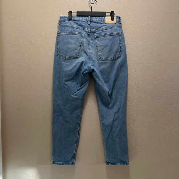 Everlane Mid Rise Light Wash Relaxed Fit Denim Skinny Leg Jeans Size 30 - Picture 5 of 7